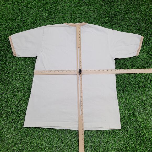 Vintage 90s Browns Ringer Shirt Womens Large 20x26 White USA - Picture 3 of 14